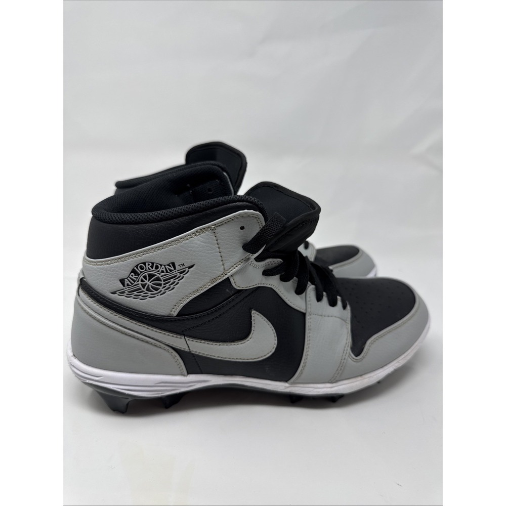 Jordan 1 Mid TD Men's Football Cleats Shadow 2.0 Black Grey FJ6805-002 Sz‎ 14
